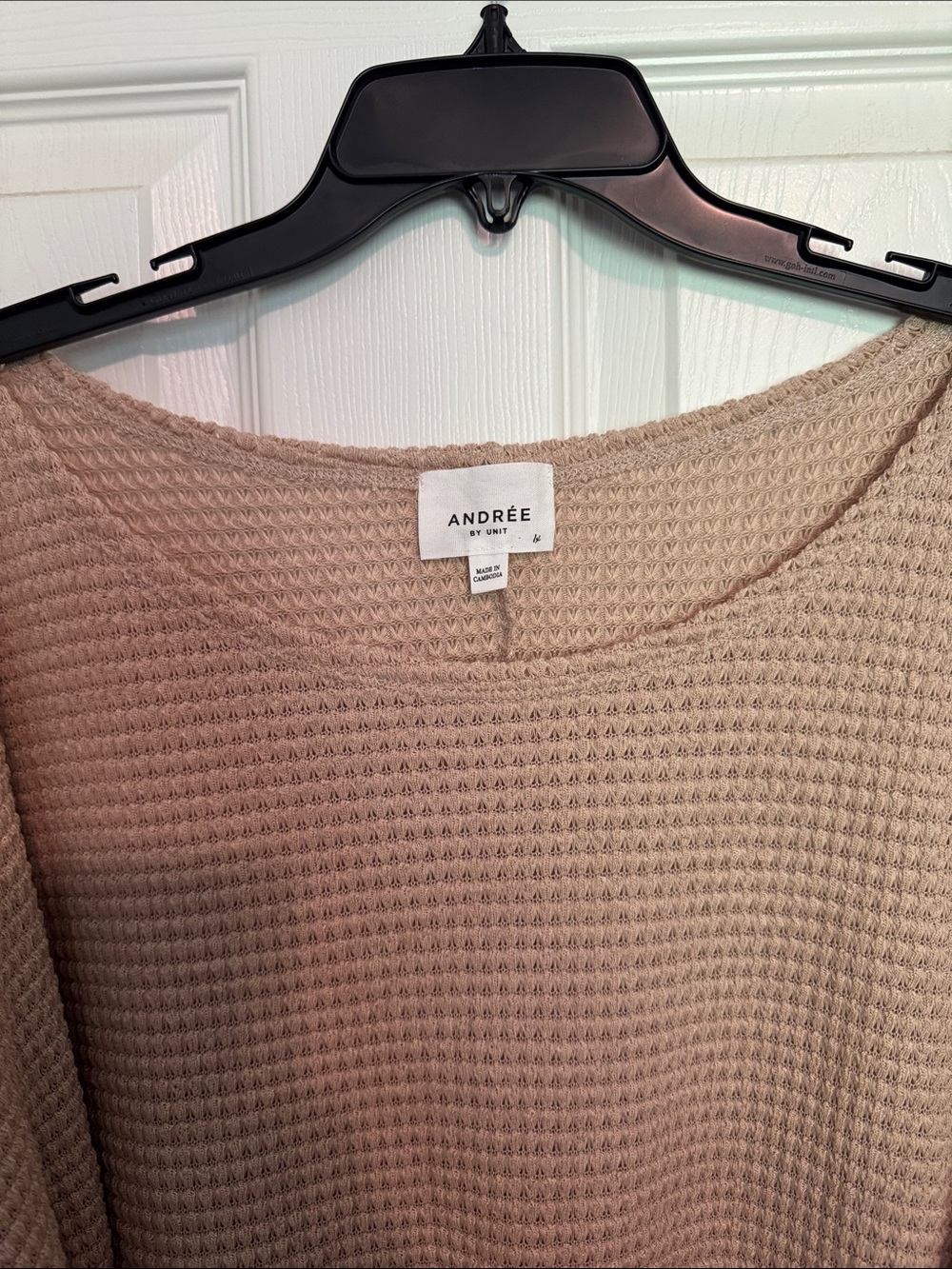 NWOT ANDREE BY UNIT Waffle Knit Top - Picture 2 of 6
